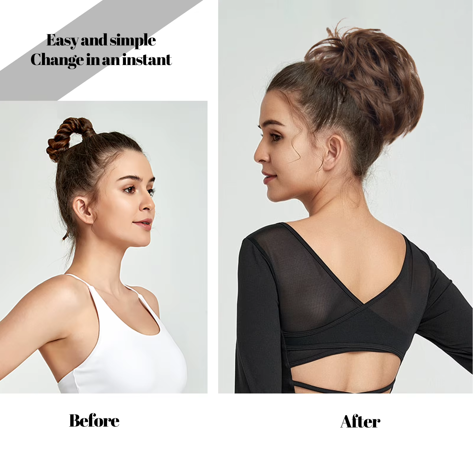 Postiche chignon décoiffé bon marché pour femme