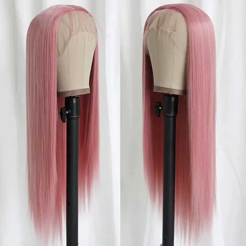 Perruque longue et lisse pour femme