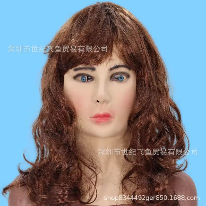 Nouveau Masque de Femme Magnifique avec Perruque Longue