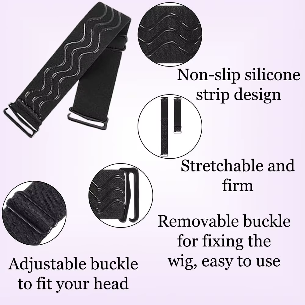 Bonnet de perruque avec bande de maintien réglable pour perruques Lace Front