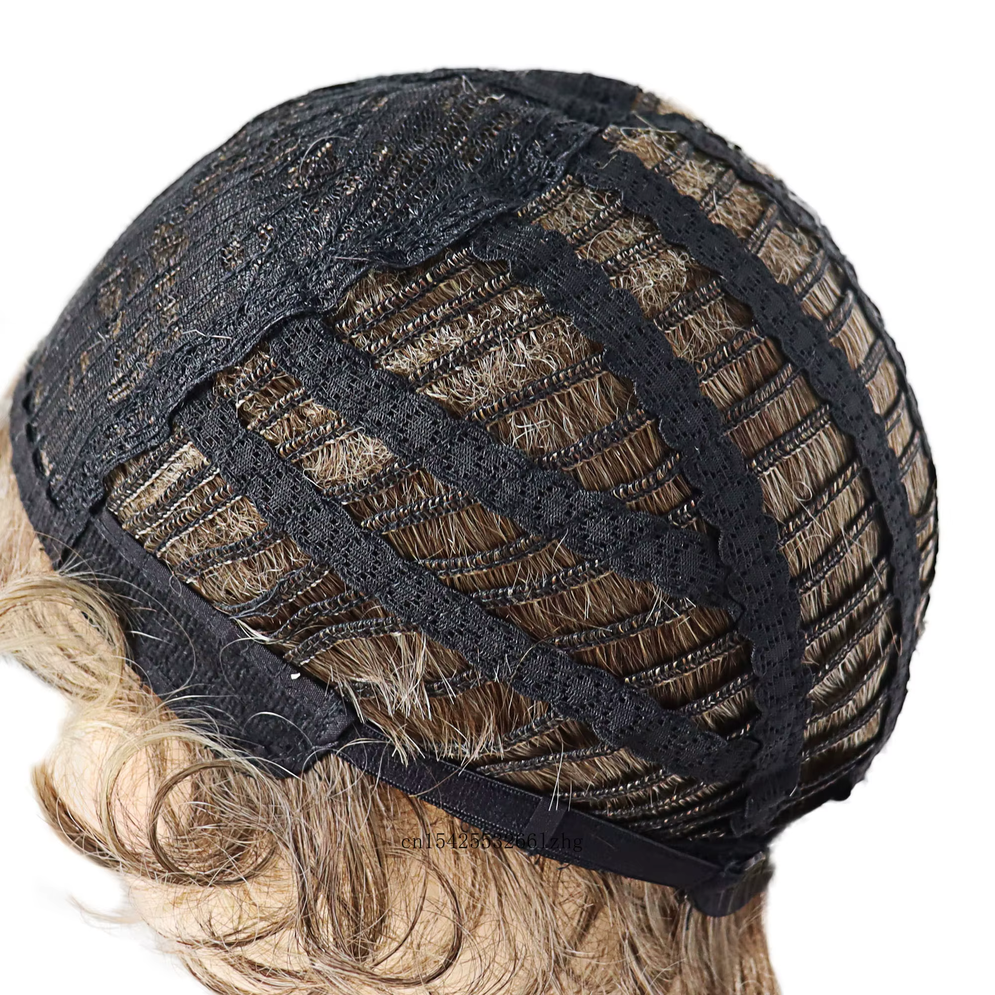 Perruques synthétiques pour femmes cheveux courts bouclés mélange perruque blonde avec frange coiffure naturelle maman