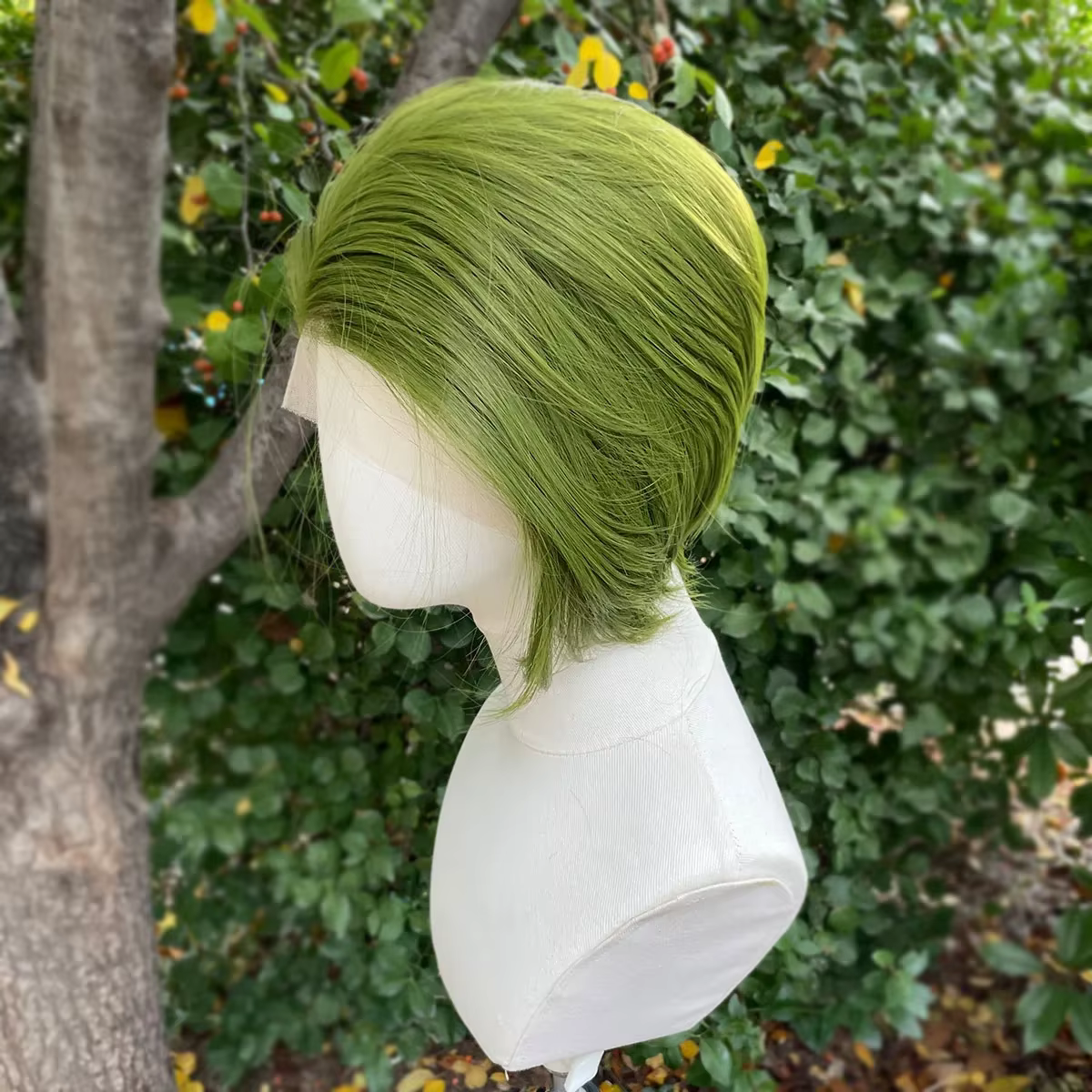 Perruques de Cosplay Bob Joker courtes vertes pour hommes