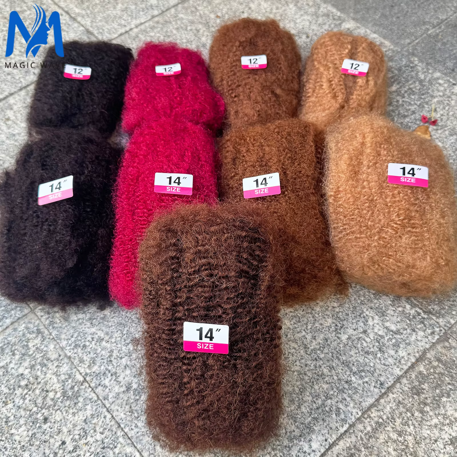 Afro crépus bouclés 4C Extension de cheveux humains 30g 50 g/paquet sans trame brésilien Remy en vrac pour Locs Micro