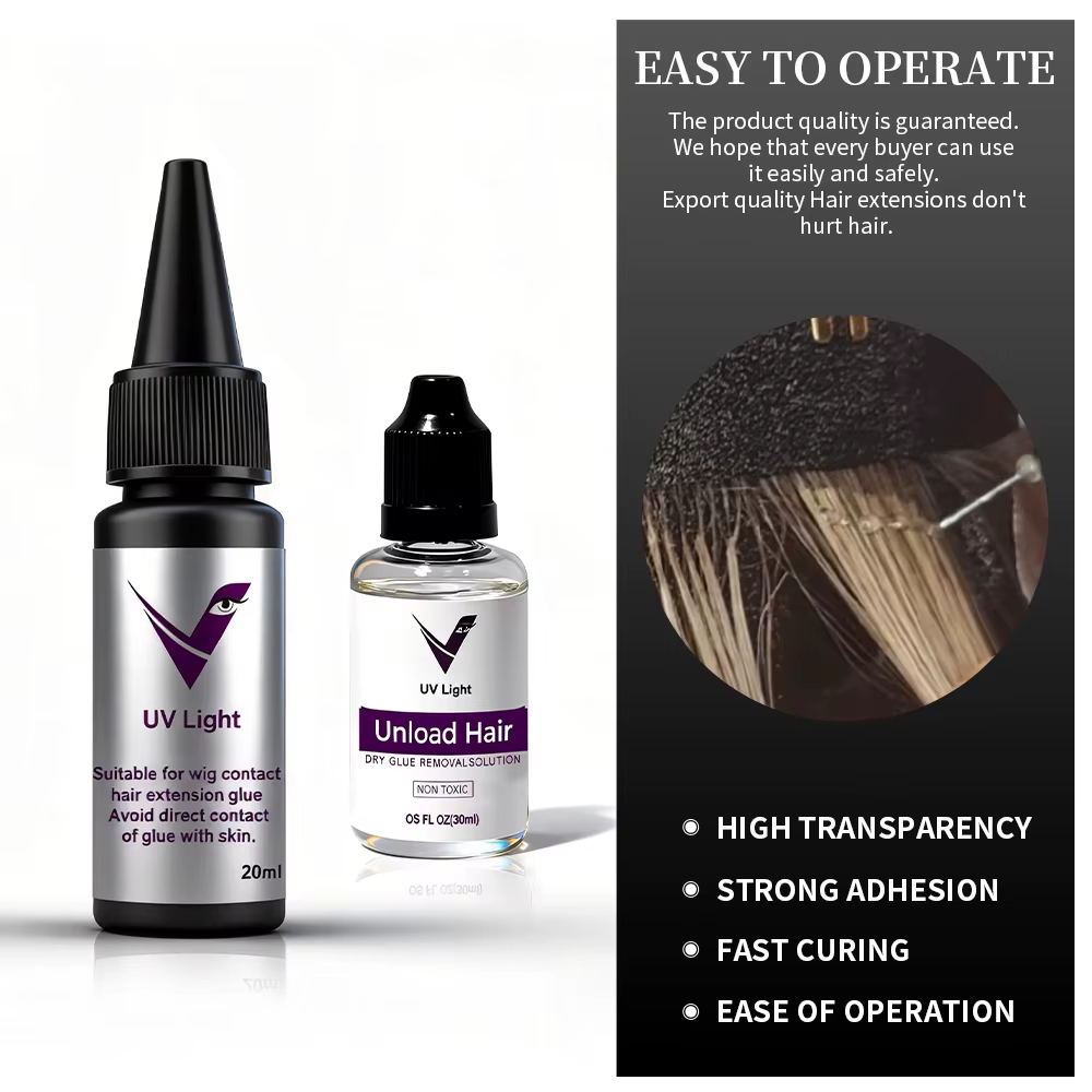  Kit professionnel d'extensions capillaires à lumière UV
