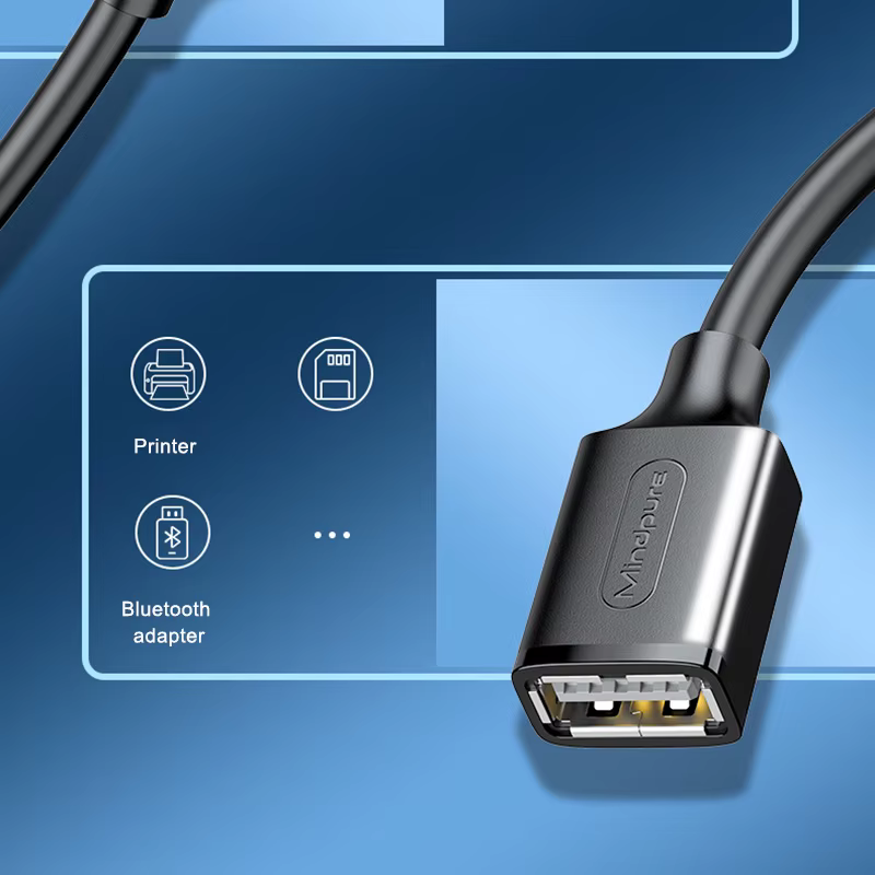 Câble d'extension USB 2.0 2m 3m 5m 8m 10m, cordon d'extension USB 2.0, câble de données mâle à femelle 1.5m 1m 0.5m