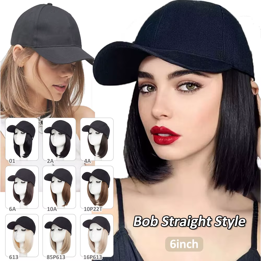 Casquette de Baseball avec Extensions de cheveux
