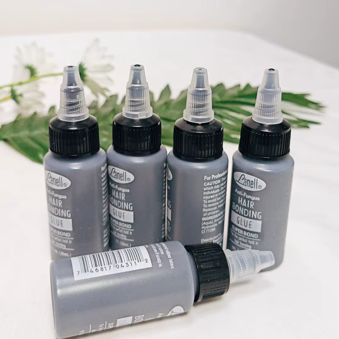 Colle de liaison pour trame de cheveux noirs