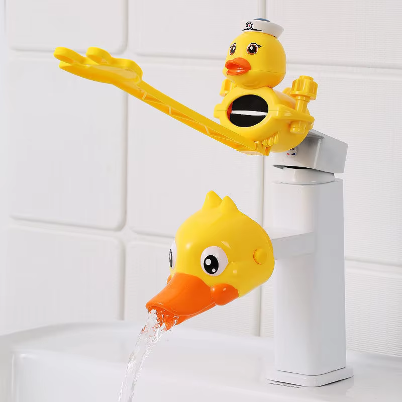 Extension de robinet Animal pour enfants, requin, canard jaune, éléphant, extension de robinet de lavabo, buse anti-éclaboussures, extension de jouet de douche