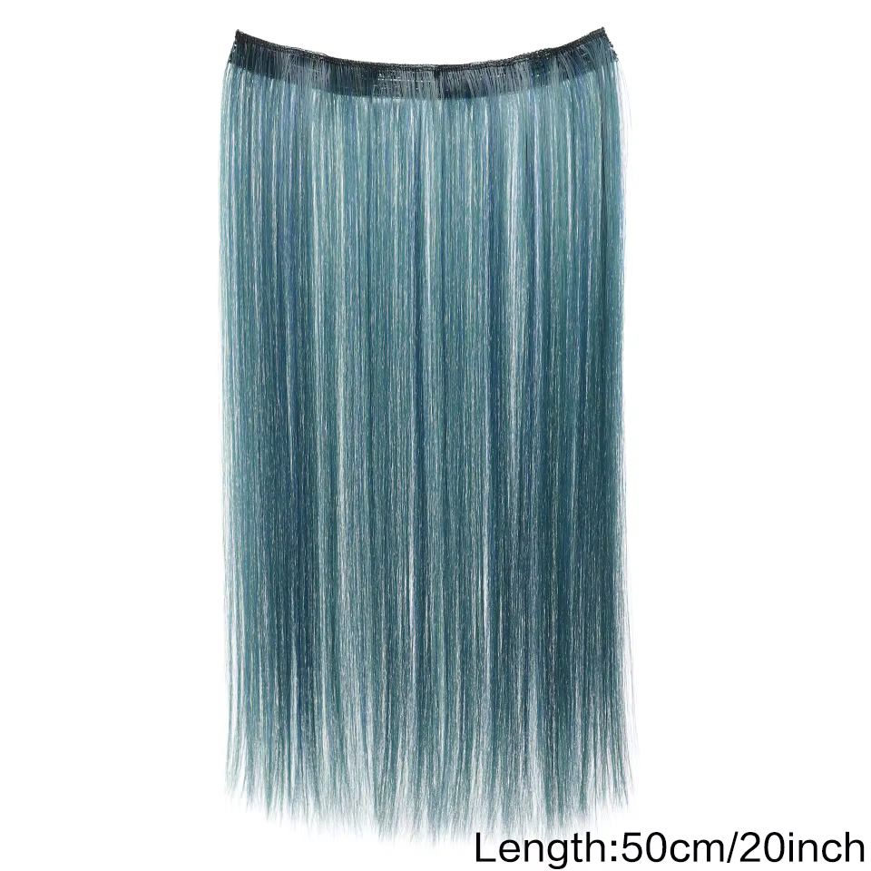 LUPU pince synthétique dans les Extensions de cheveux raides postiche colorée rose violet blond pour les femmes vacances utilisation de fête de noël