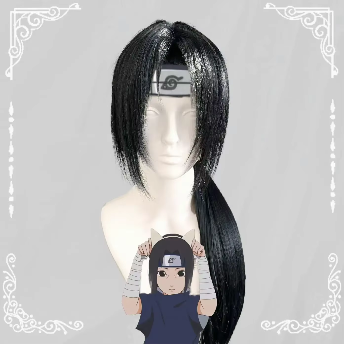 Perruque de cosplay Anime Uchiha Itachi