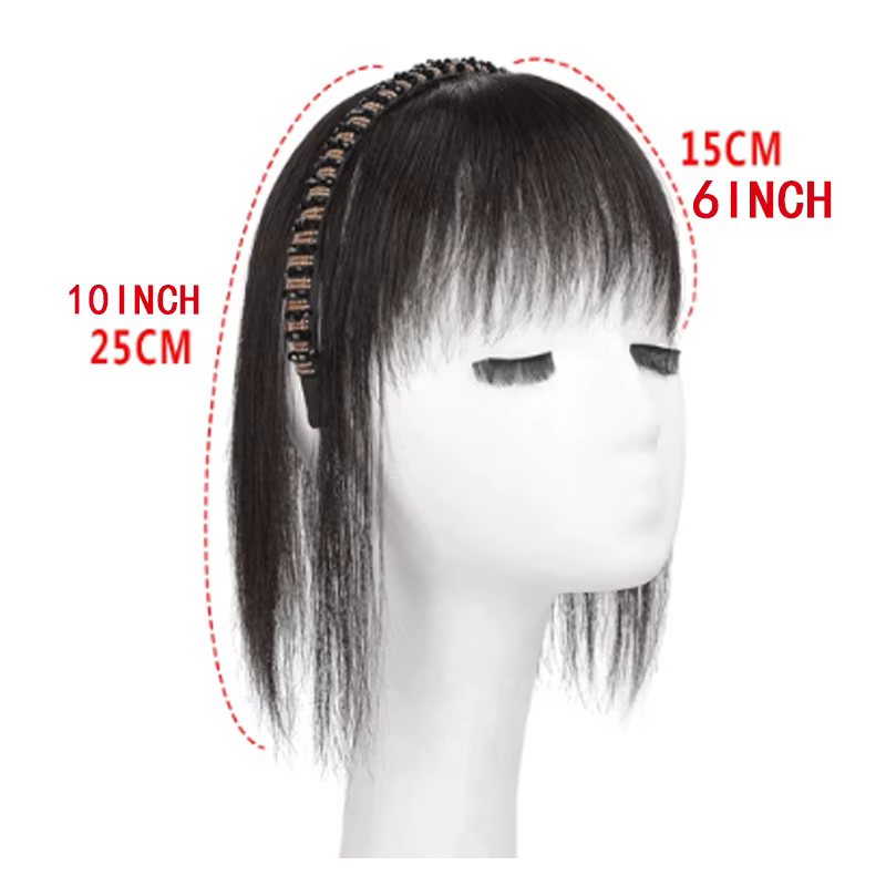 Frange synthétique à bandeau, postiche en une seule pièce, courte et droite, extension de cheveux, faux franges pour femmes, accessoire capillaire