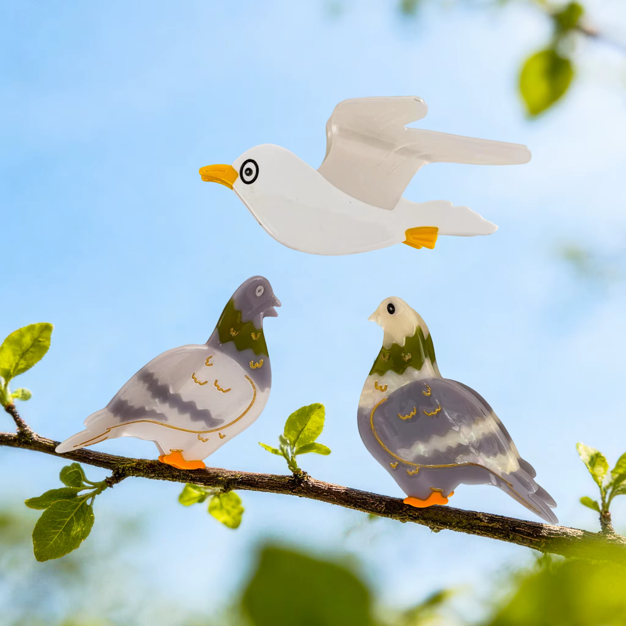 YJL 2026 NOUVEAU Pince à Cheveux Créative Série Oiseaux (Pigeon