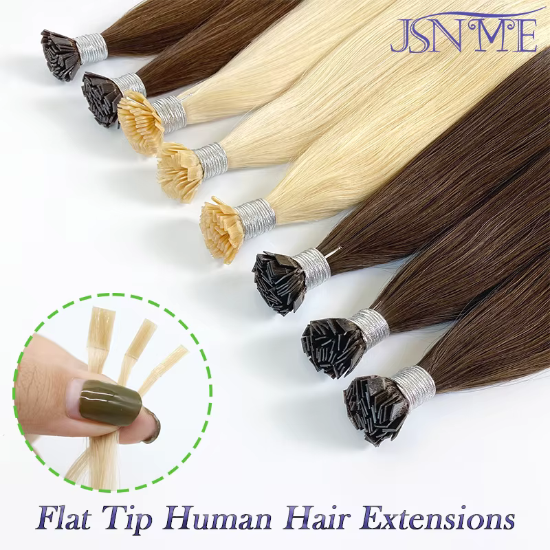 JSNME haute qualité pointe plate Extensions de cheveux kératine naturel vraiment Extension