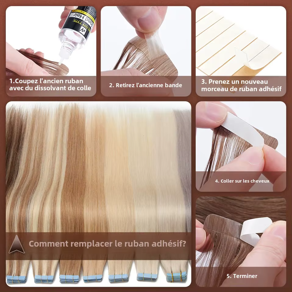 S-noilite 20 pièces bande dans les Extensions de cheveux