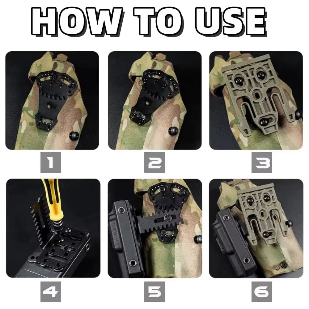 Adaptateur de holster tactique, support d'extension de holster de chasse, plateforme de montage avant pour extension de garrot NCPE