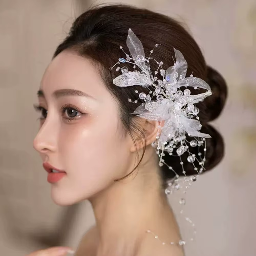 Pinces à cheveux en cristal brillant