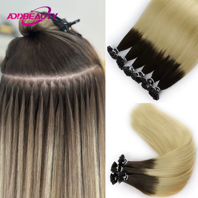 Addbeauty-Extensions de Cheveux Lisses à Pointe Plate
