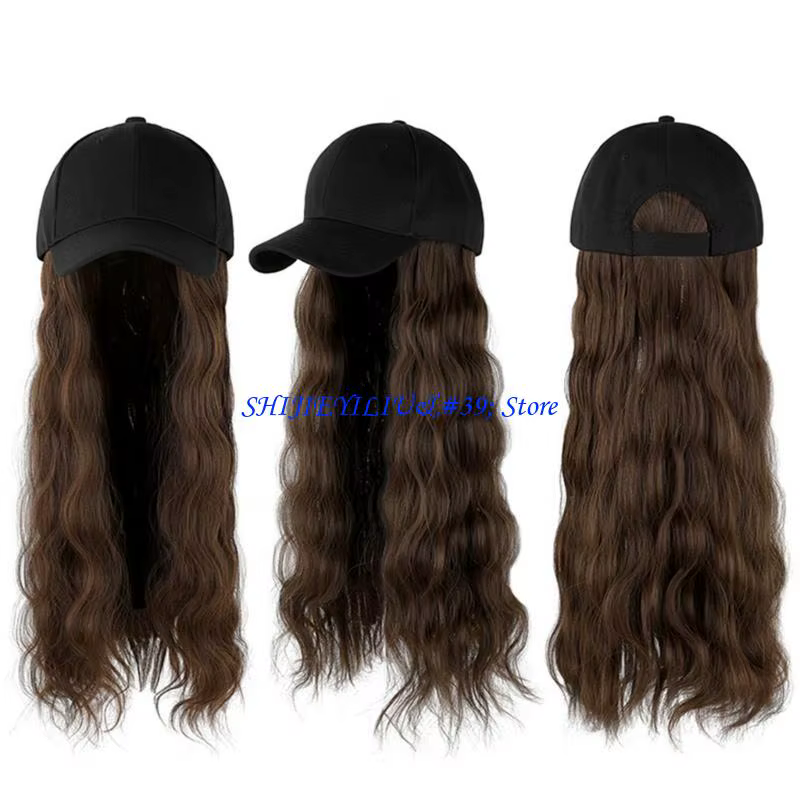E21F – casquette Baseball avec Extensions cheveux pour femmes