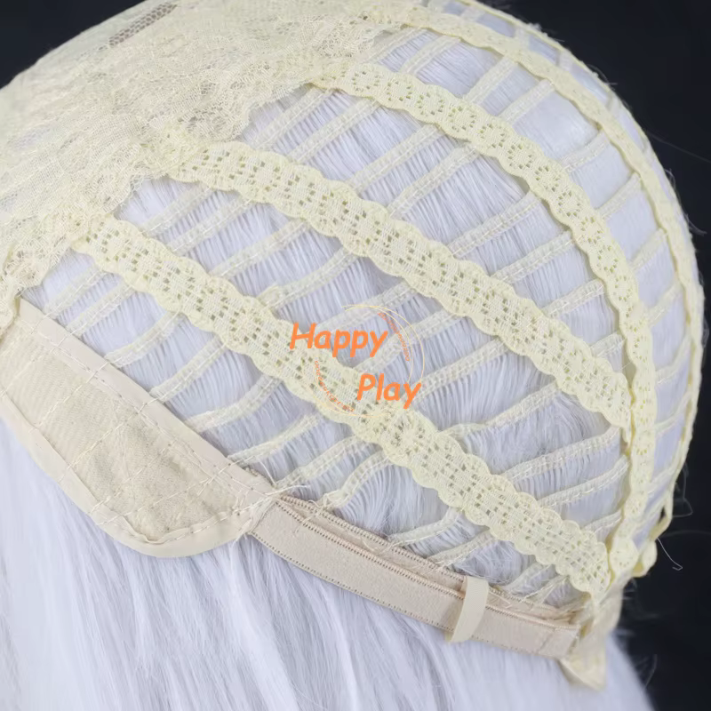 Qualité synthétique Volume épais 500g 39 "100 cm perruque de Cosplay Anime droite avec Bang blanc gris argent Palette de couleurs perruques de base
