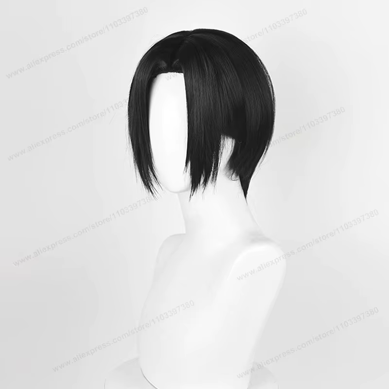 Perruque de cosplay Anime Oosaki Nana, 28 cm, cheveux noirs courts, résistants à la chaleur, synthétiques, pour Halloween