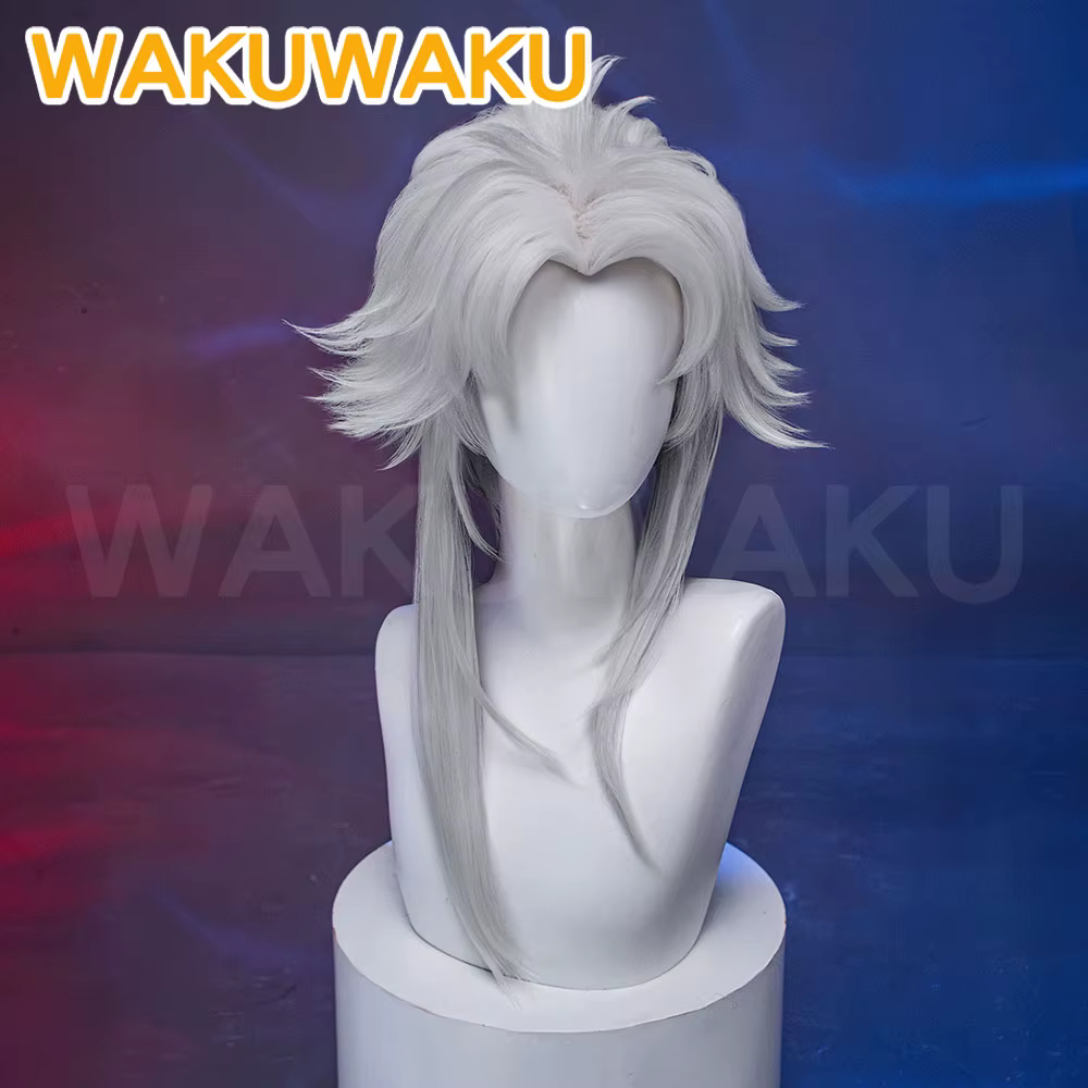 EN STOCK Perruque de cosplay Pierrot Harlequin Game WakuWaku pour homme
