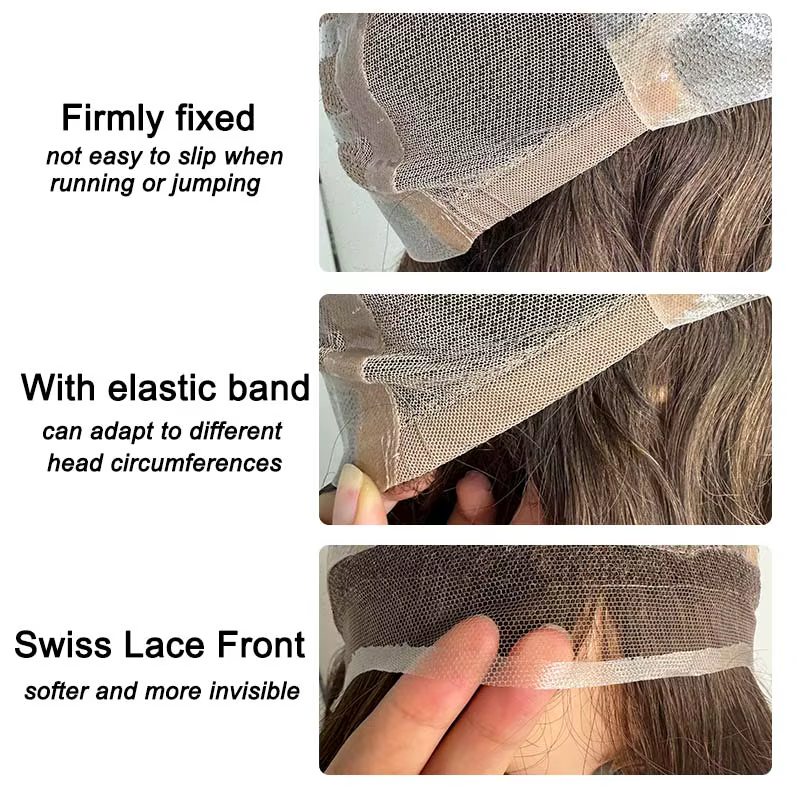 Perruque frontale en dentelle suisse pour femme