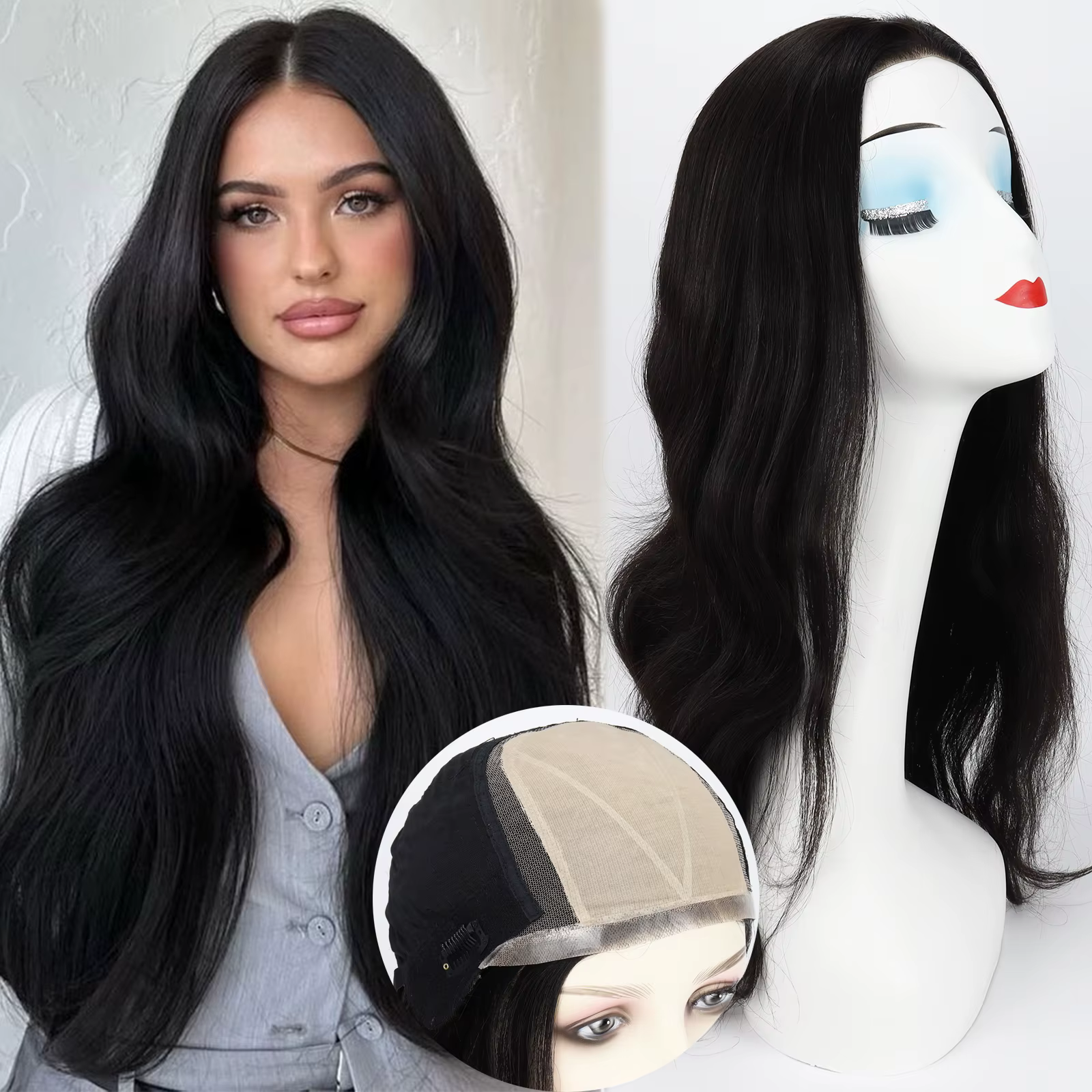 Perruque de cheveux humains Body Wave pour femmes