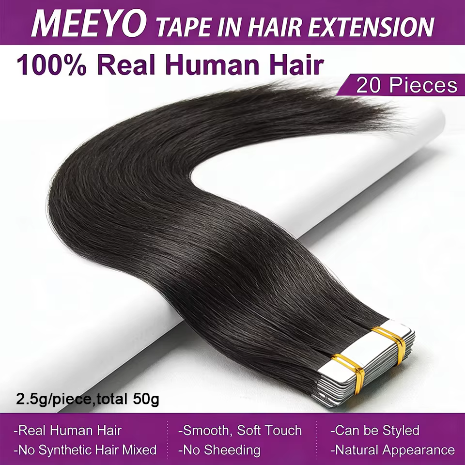 Extensions de cheveux à bandes adhésives