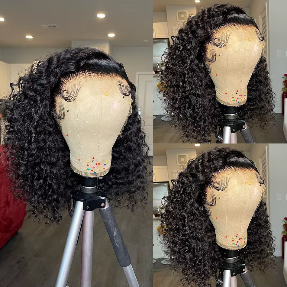 Perruque Cheveux Humains Bouclés Crépus Mongols 13x4 Lace Front 100%
