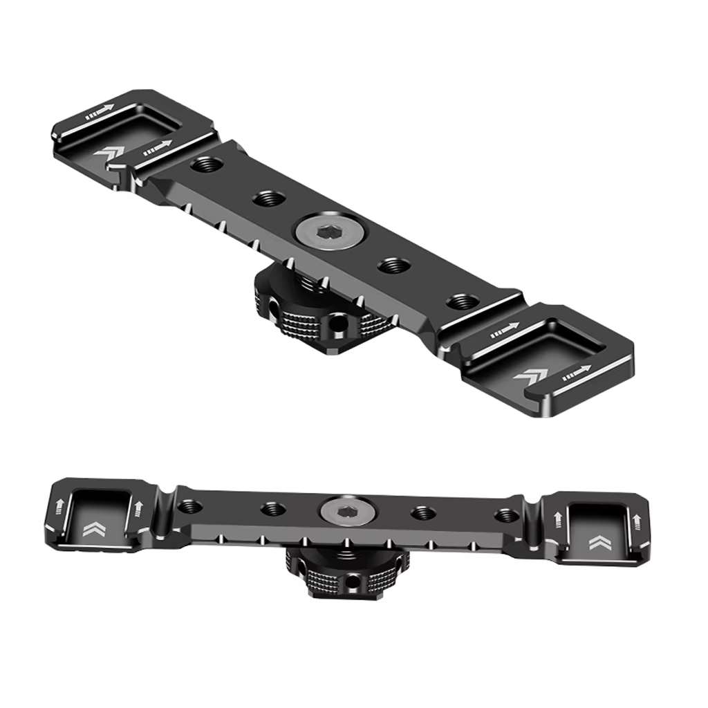 Adaptateur de plaque de barre d'extension de chaussure chaude pour les touristes, support rapide de montage de chaussure froide, support d'éclairage vidéo LED, alliage d'aluminium, microphone Sony IL