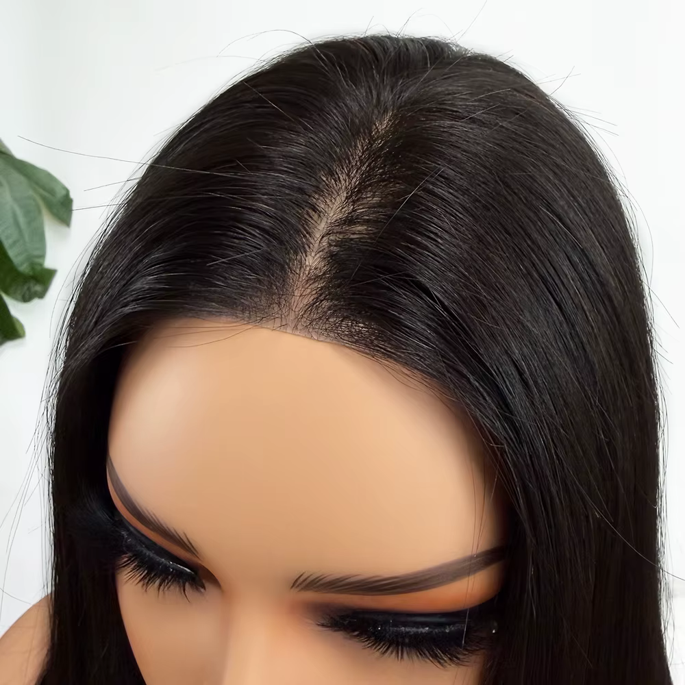 Perruques longues et droites en cheveux humains pour femmes