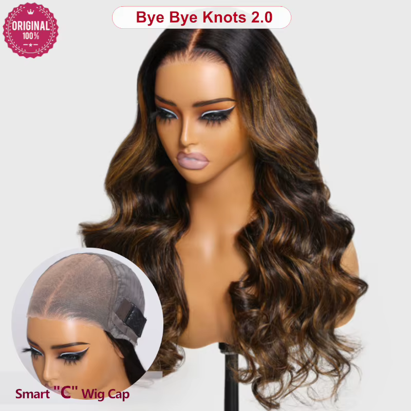 Perruque sans colle Beauty Forever Bye Bye Slip Balayage Brown en cheveux humains 100% brésiliens