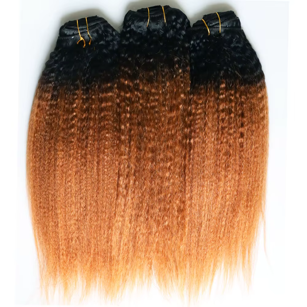 Extensions de Cheveux Humains Crépus Lisses