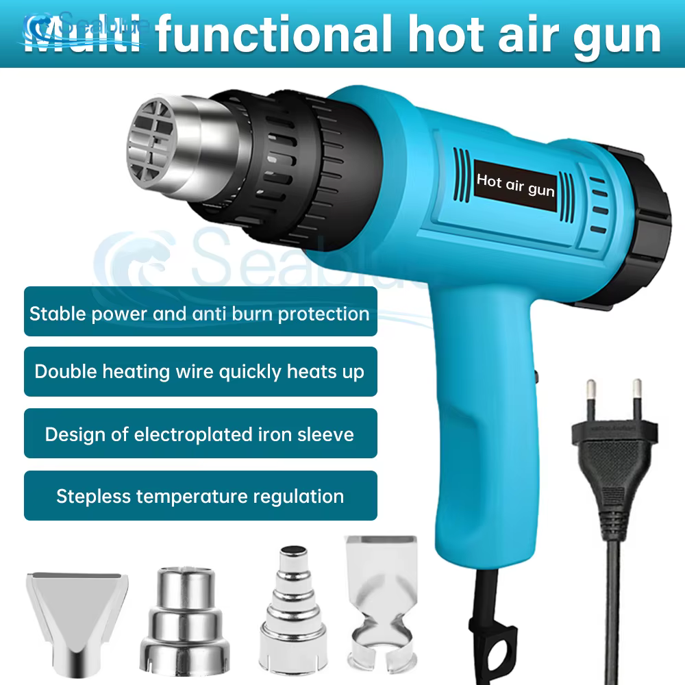 Pistolet à Air chaud industriel 2000W 220V/110V, avec thermorégulateur, prise ue/US, emballage rétractable, outil électrique thermique pour l'artisanat et le bricolage
