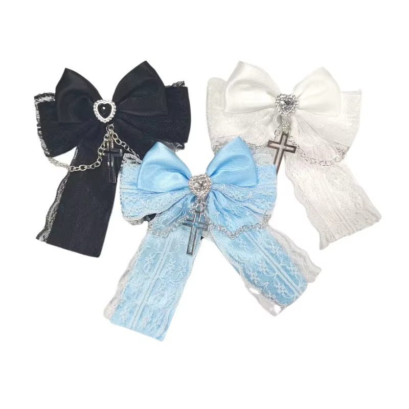 Jirai Kei mode pince à cheveux pour filles femmes Harajuku Y2K noir blanc épingles