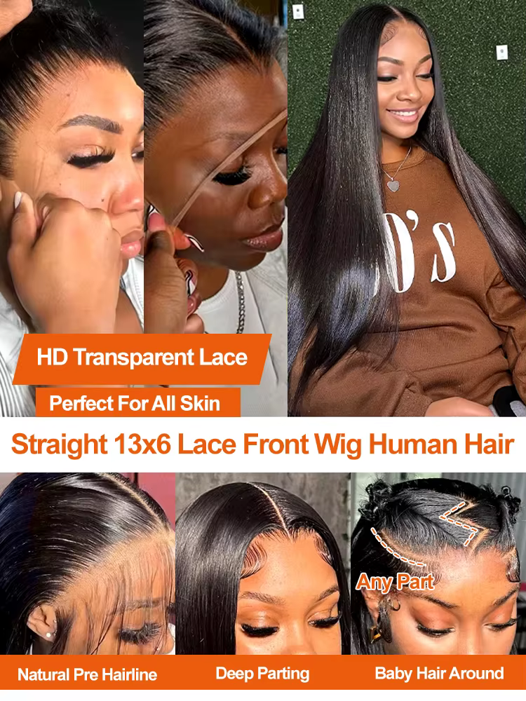 220% 40 42 pouces 13x6 os droit HD dentelle avant perruques de cheveux humains brésilien pré plumé 250 densité