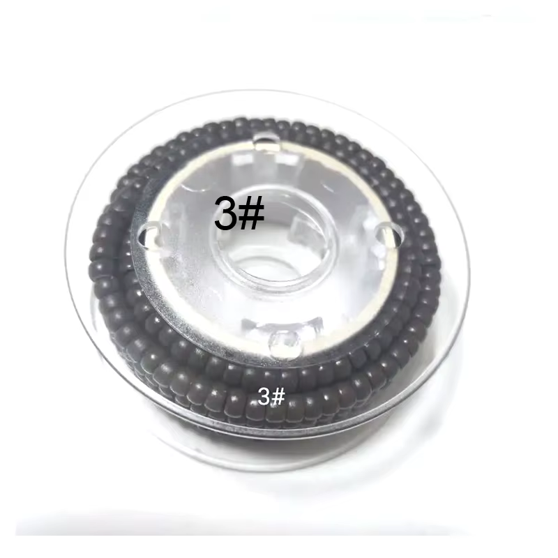 500 pièces Extension de cheveux préchargés Nano anneaux perles doublées de Silicone 4.0x2.0x2.5mm taille