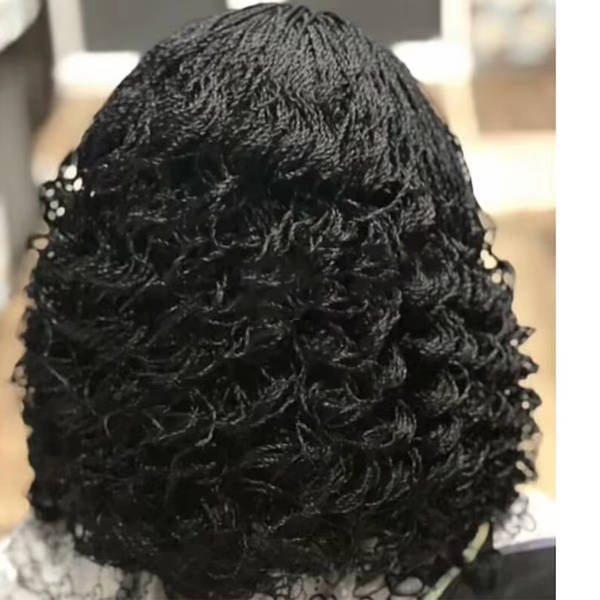 Pixie Curly Bob Lace Tressé Ultraviolet, HD Lace Braiding, Lace Ultraviolet