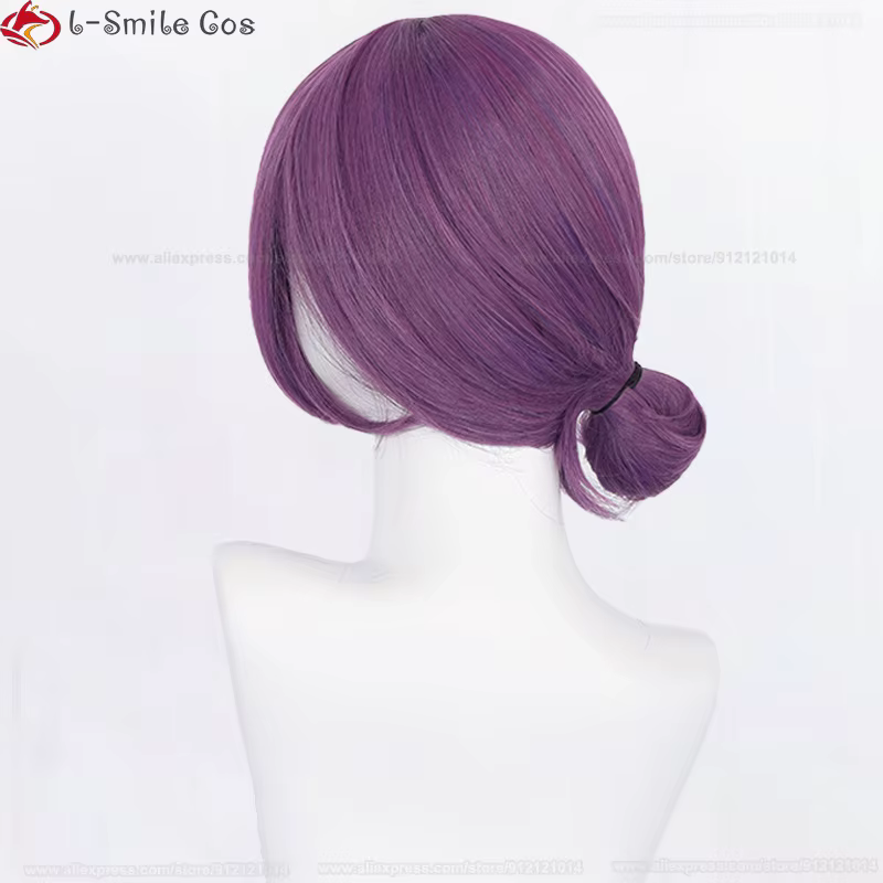 Anime Rezee Cosplay perruque 45 cm violet