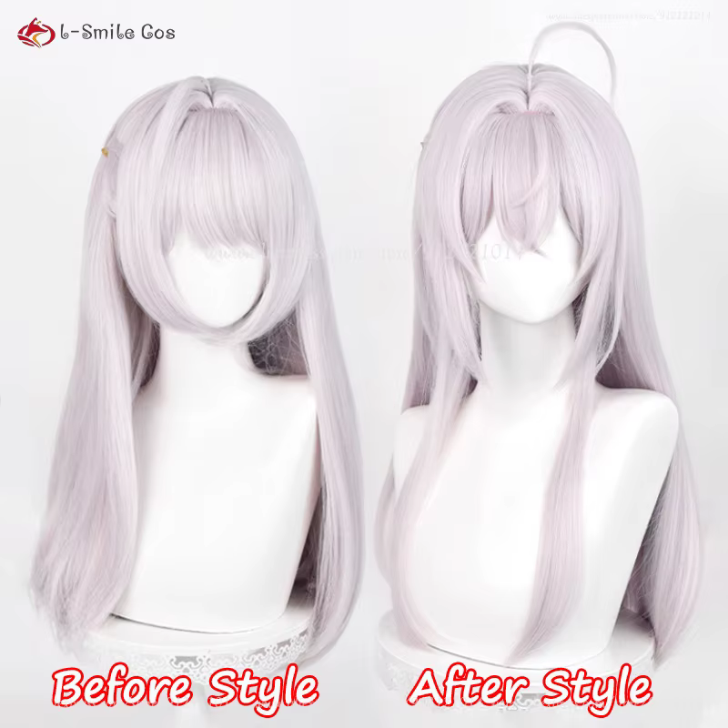 Anime Alisa Mikhailovna Kujou Cosplay perruque 60 cm gris rose perruques Alya
