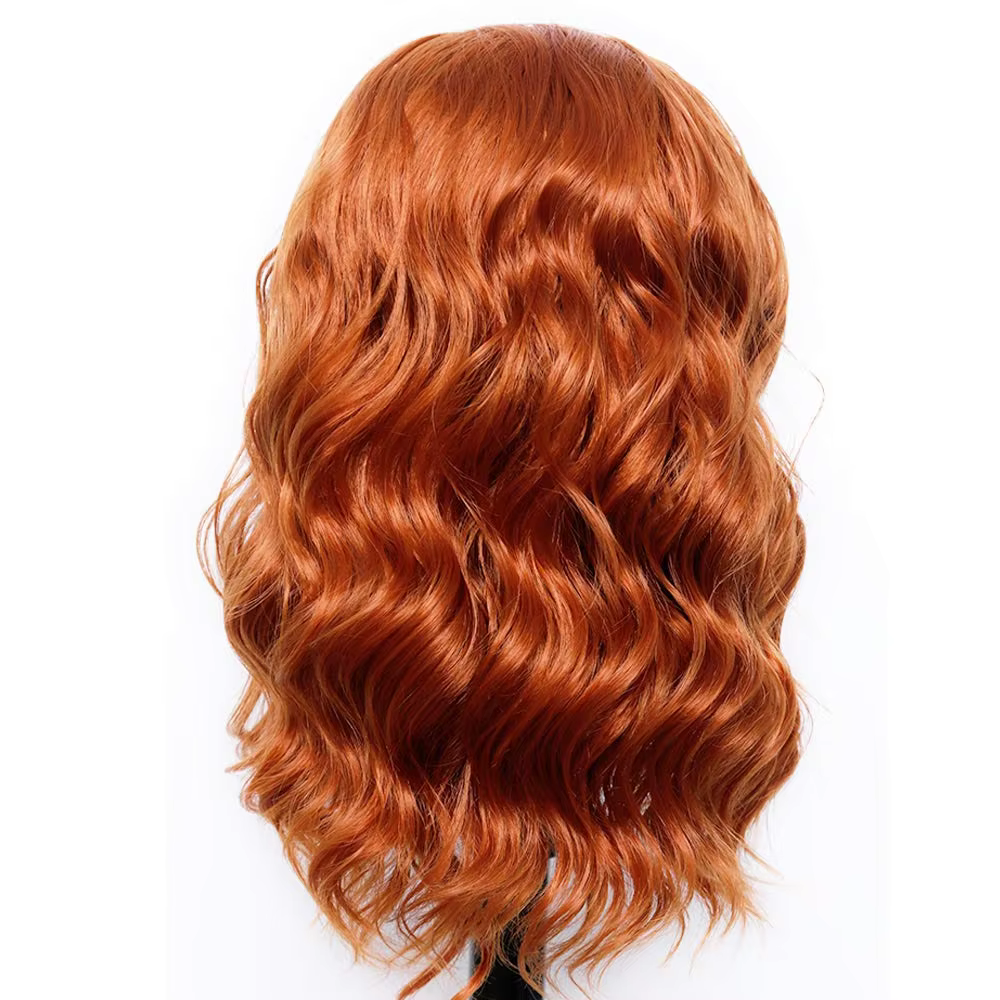 Perruque Lace Front Wig synthétique Body Wave Orange foncé