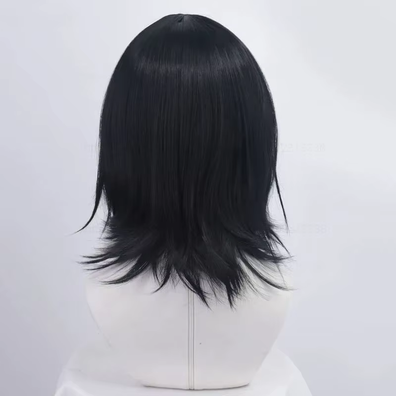 Anime Fyodor Dostoïevski Cosplay perruque noir simulé cuir chevelu