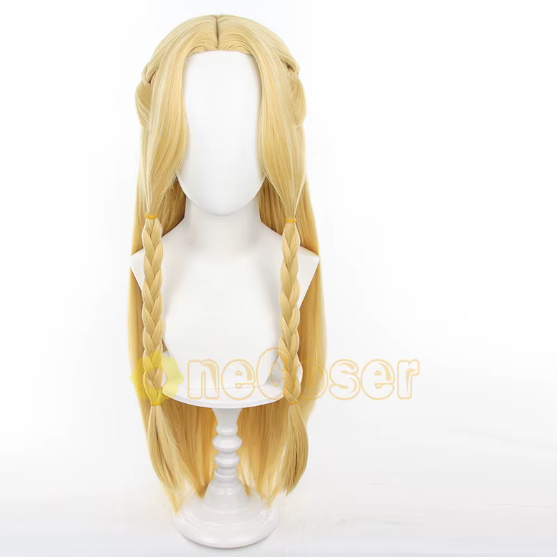 Marcille Donato Cosplay perruque Anime délicieux en donjon Blonde cheveux longs oreilles épingle