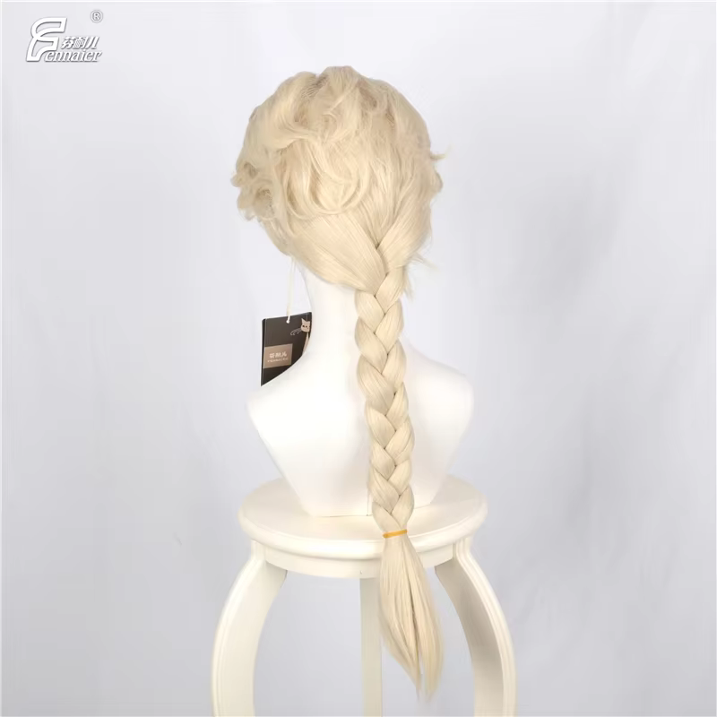 Cheveux synthétiques princesse Elsa reine des neiges pour femmes
