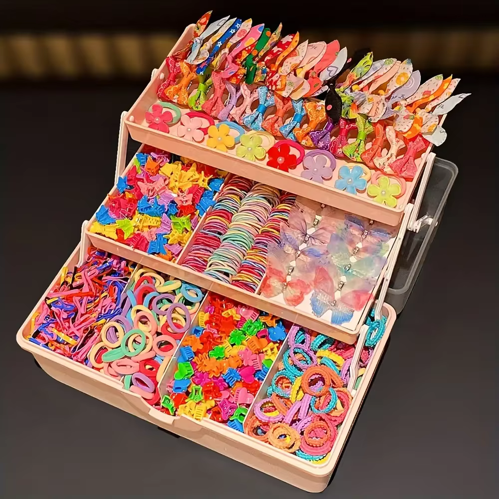 555 pièces/ensemble, pinces à cheveux papillon colorées pour filles