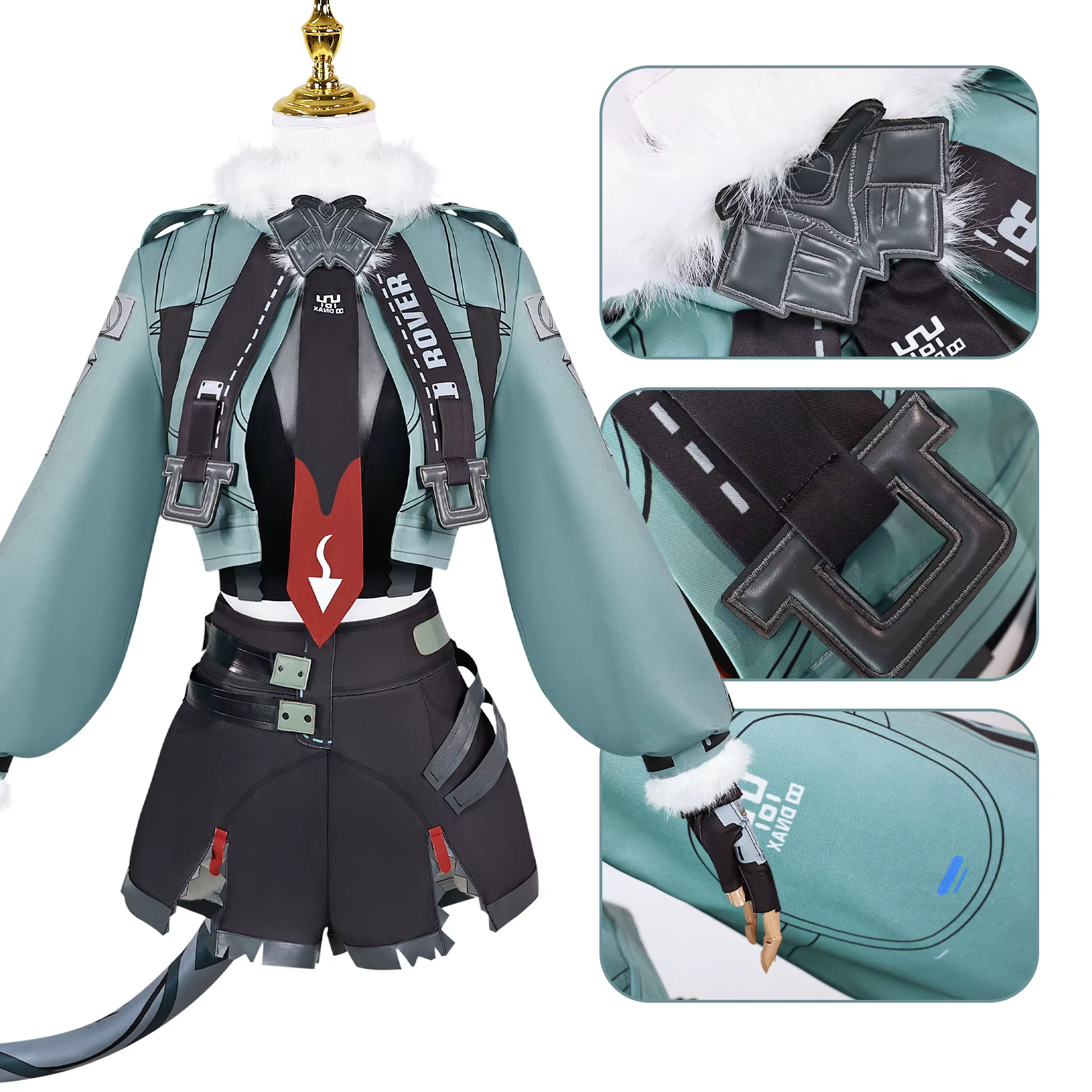 Perruque de Costume de Cosplay Zenless Zone Zero Jane Doe