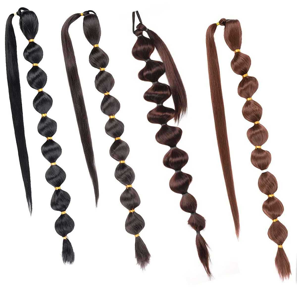 Extensions de cheveux synthétiques queue de cheval moelleuse africaine-tresse longue étendue
