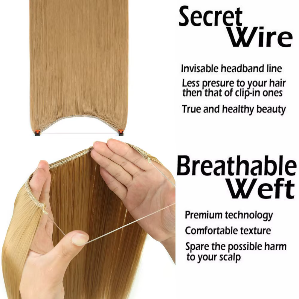Extensions de Cheveux Synthétiques Sans réinitialisation