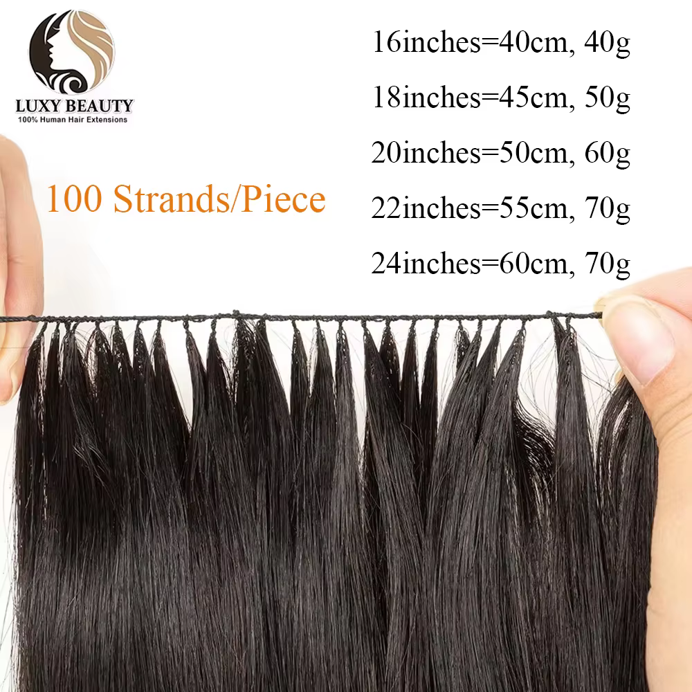 Extensions de Cheveux Humains avec Trame de Plumes