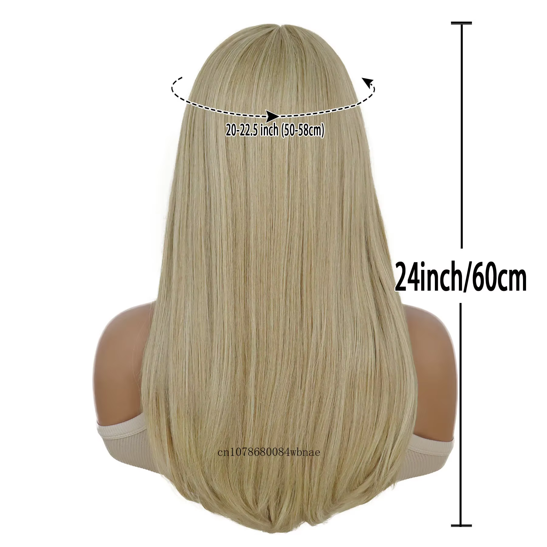 Perruques synthétiques blondes longues pour femmes
